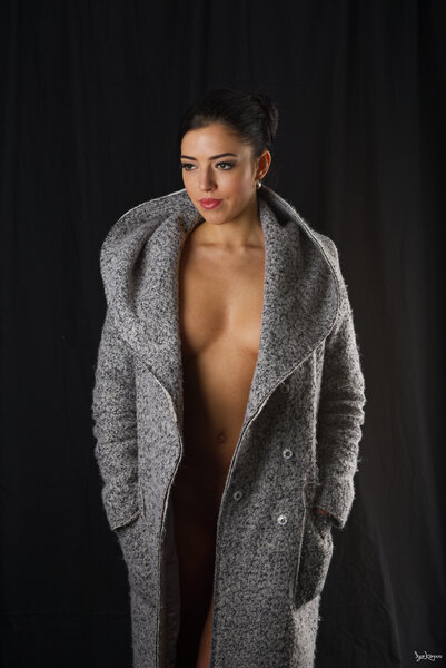 Серое пальто